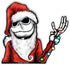 Jack Nightmare Santa Claus Waving Winter WiperTag USA Christmas with Decal attaches to rear vehicle wiper blade...