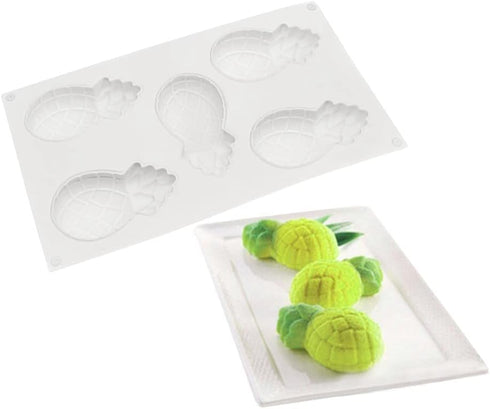 Silicone Mold Dessert Silicone Cake Mold For Baking Fondant Mould Fruit Shape Sugar Candy Jelly Bakeware Chocolates Mould (Pineapple G_11.68x6.84x...