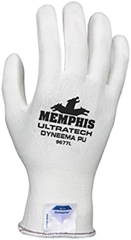 MCR Safety 9677XL UltraTech Dyneema 13-gauge PU Coating Washable Gloves, White, X-Large, 1-Pair...