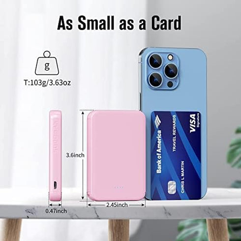 VANYUST S22 Portable Charger, Power Bank, 5000mAh External Battery Pack Compatible for iPhone 15 14 13 12 11 X Samsung S22 S21 Google iPad etc(Pin...