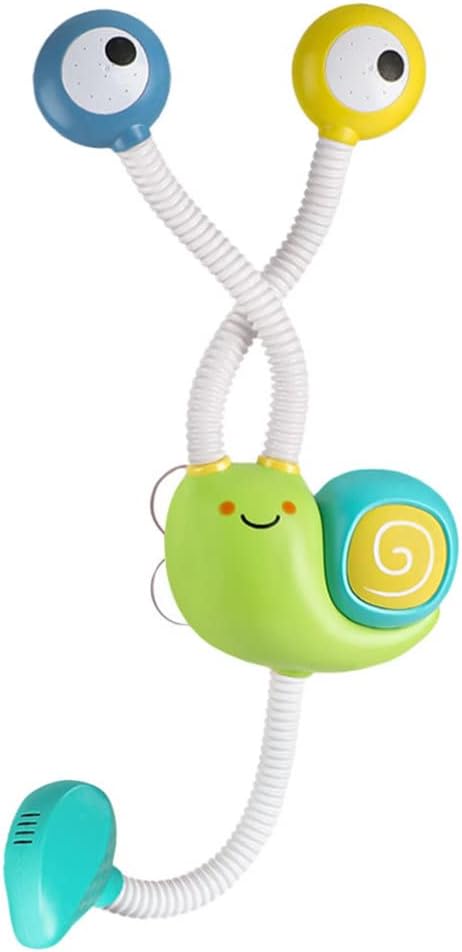 Toyvian Bath Toys for Baby Toddlers, Upgrade Electric Shower Baby Bath Toys Cartoon Snail Double Sprinkler Bathtub Tub Water Toys for Baby Kids?Ba...