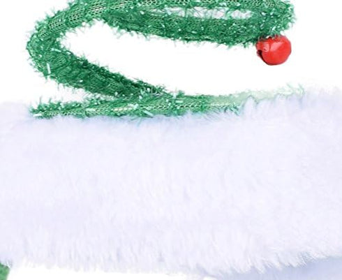 ADJOY Springy Christmas Tree Headband with Bells Santa Headwear - One Size Fits Most...