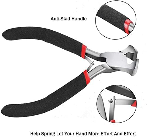 End Cutting Pliers for Jewelry Making, Nail Puller Tool for Carpenter, End Nippers for Zipper Install Stops, Wire Cutting...