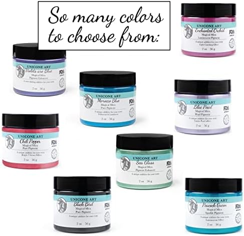 Sea Glass Mica Powder Pigment (56g) Multipurpose DIY Arts and Crafts, Cosmetic Grade, Soap,Resin Epoxy,Paint, Slime, Mold Making, Candle Making, N...