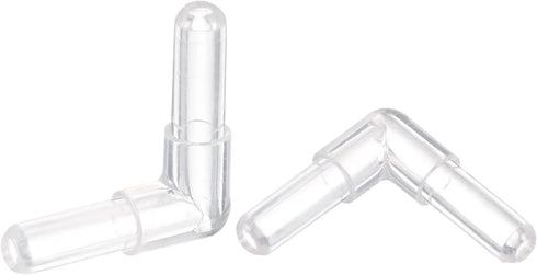 uxcell 20Pcs Aquarium Air Valve Connector, 13/64"(5mm) OD Transparent L-shaped Aquarium Airline Tubing Connector for Fish Tank Pond Air Line...