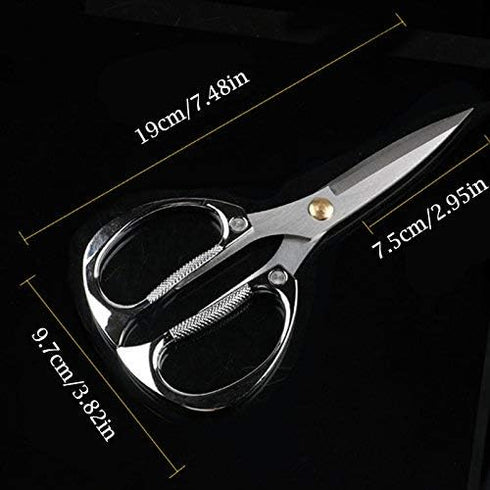 Multi-purpose Kitchen Shears Scissors, Heavy Duty Stainless Steel Scissors with Strong Straight Edge Snips (Silver)...