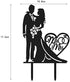 Mr And Mrs Wedding Cake Topper Heart Love Black Acrylic Couple Engagement Bridal Shower Wedding...