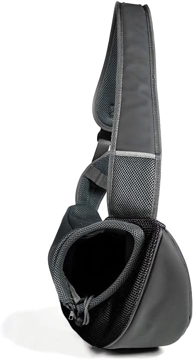 Dog Sling Carrier for Small Dogs Cat Carrier Breathable Mesh Bag(Fits Approximately 3 lbs to 6 lb Pets)(Black)...