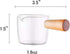 Glass Creamer Coffee Milk Sauce Serving Pitcher/Creamer Jug with Wood Handle...