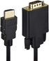 Qaoquda HDMI to VGA Cable, 6ft/1.8m Gold-Plated 1080P HDMI Male to VGA Male Video Audio Converter Adapter Cord Support Notebook PC DVD Player Lapt...
