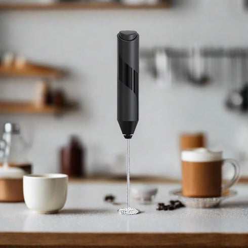 Cuisinox Electric Milk Frother Handheld Stainless Steel Battery Powered Foam Maker, Whisk Drink Mixer Blender For Coffee, Frappe, Latte, Macchiato...