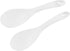 2PCS Plastic Rice Paddle Spoon Rice Scoop, Non-Stick Rice Spatula Rice Cooker Spoon Rice Serving Spoon 7.87 Inch (White B)...