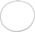 Unisex Micro Skinny Magnificent 2mm Silver Finish One Row Tennis Necklace Cubic Zirconia Choker Necklace 14-22" Bracelet 6.5-8'...