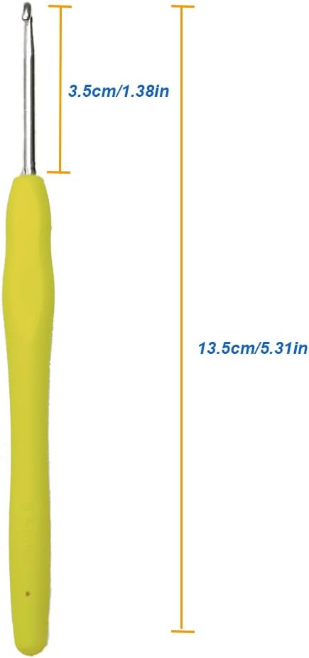 Size 9mm 10mm Crochet Hooks Set for Arthritic Hands Ergonomic Soft Grip Handles Crochet Needles for Beginners Advanced Smooth Knitting Needle Hook...