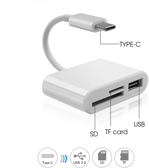 Acuvar USB C Ultra High Speed Memory Card Reader & Writer for SD, HC, SDXC, MicroSD, SDHC, MicroSDXC for Computers, Smartphones and All USB C Enab...