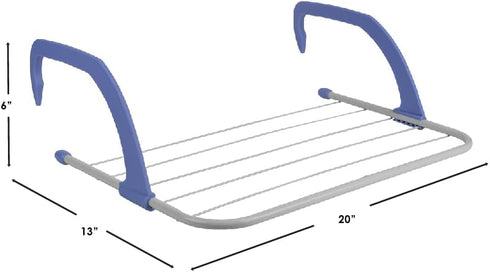 Home Basics Over The Door Laundry Drying Rack - Lightweight & Heavy-Duty Door Hanger Rod for Indoor Air Drying and Hanging Clothing, Towels, Coat,...
