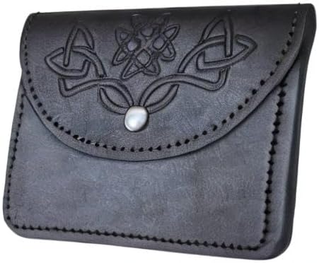 AAR Men's Scottish Leather Pouch Highland Kilt Belt Black Kilts Multi Design New Bag Piper Drummer...