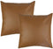 Woven Nook - Modern & Luxurious 18" x 18" Decorative Leather Throw Pillow Covers - Durable Quality & Machine Washable - 100% Polyester Faux Leathe...