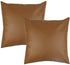 Woven Nook - Modern & Luxurious 18" x 18" Decorative Leather Throw Pillow Covers - Durable Quality & Machine Washable - 100% Polyester Faux Leathe...