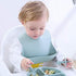 Baby Feeding Set Silicone Baby Bib Baby Plate Bowl Spoon Fork Divided Plate Baby Teether Baby Led Weaning Baby Gift Set...