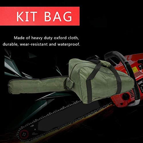 18 Inch Chainsaw Bag Chainsaw Carrying Case Storage Bag Heavy Duty Full Protection Waterproof Oxford Cloth Portable Bag for Lumberjack Red/Black/A...
