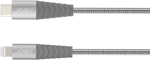 JOBY USB-C Lightning Cable, 2m Length, Space Gray, Compatible with iPhone, iPad and iPod, MFi Certified...