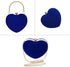 Women Heart Shape Clutch Purse Velvet Shoulder Bag Evening Handbags...