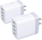 USB Wall Charger,Sicodo 4 Ports Charger Cube 2 Pack 4.8Amp USB Adapter Power Plug Charging Station Box Compatible with iPhone 15/14/13/12/SE/11/X/...