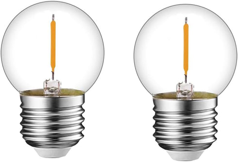 Tsunetani-G40/G12.5 LED Filament Mini Globe Light Bulbs 0.5W Equivalent to 5 Watt Incandescent - E26 Medium Base 2700K Warm White for Home Decorat...