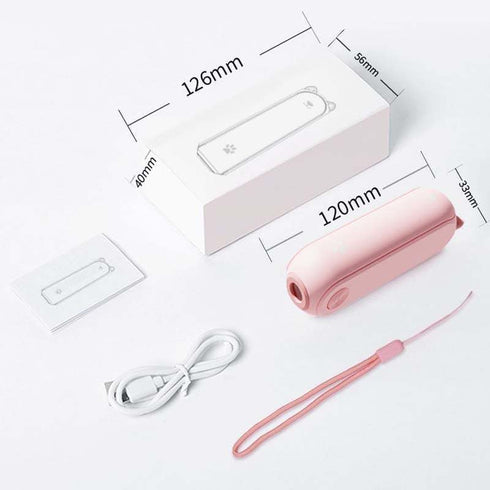 3-in-1 Mini Portable Fan with USB Rechargeable Power and Built-in Flashlight (Pink)...