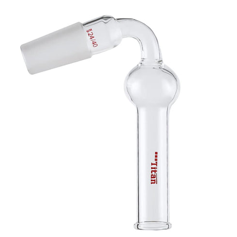 Glass Drying Tube Adapter 75 Degree Bent Lab Drying Tubes with 24/40 Standard Taper Joint Lab Glassware...