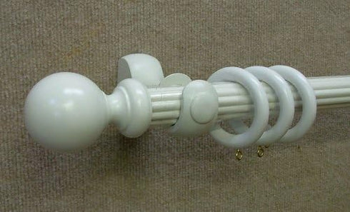 Kirsch Wooden Christmas Finials - 1 3/8" Diameter Pole - 2 Pack White...
