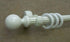Kirsch Wooden Christmas Finials - 1 3/8" Diameter Pole - 2 Pack White...