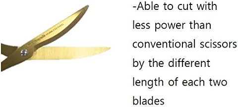 NAKABAYASHI Stationery Hikigiri Slim Scissors for Delicate Cutting (Champagne Gold)...