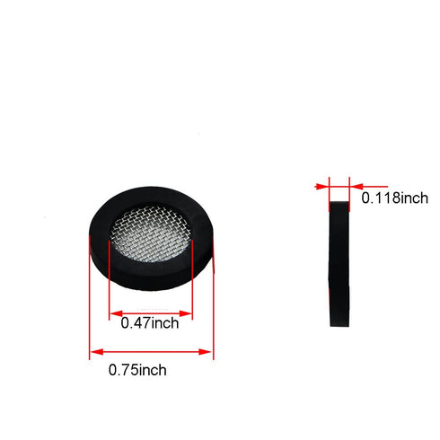 15 PCS Screen Hose Washer Filter Pressure Shower Head Washer Gasket Stainless Steel Seal O Ring Hose Net Shower Head Washer with 40 Mesh for 1/2 I...