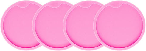 4pc 2.5inch Silicone Resin Car Coaster Mold DIY Crafts Casting Coaster Mold for Homemade Cup Mats, Keychain Charms Molds (6.5 cm Diameter) (DY0173...