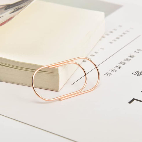 Jumbo Paper Clips, Wide Large Paper Clamps Rose Gold 2 inch 20pcs Durable and Rust Proof Paper Clips for Office, School, Home Supplies(Rose Gold)...