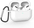 Airpods Pro2 Generation Case Cover: Pro 2nd Generation Apple Airpods Case Soft Silicone Protective Cover with Keychain Hook?White Waterproof Airpo...
