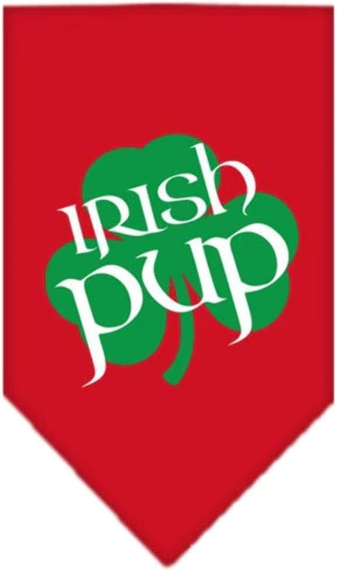 Pet and Dog Bandana Screen Printed, Irish Pup Black Large...