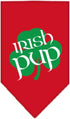 Pet and Dog Bandana Screen Printed, Irish Pup Black Large...