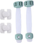 4 Pack Child Safety Strap Locks for Cabinets, Drawers, Toilet, Fridge, Adhesive Child Toddler Safety Lock for Kitchen...