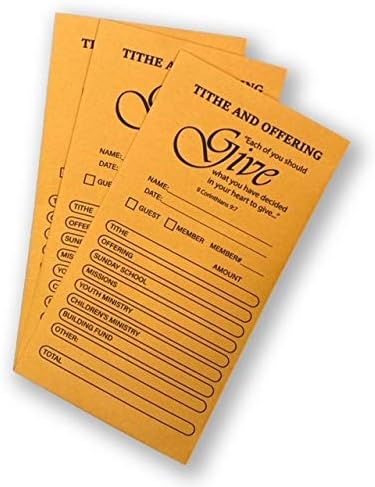 Coin Envelope, Tithe and Offering Envelopes for Church (Package of 100)...