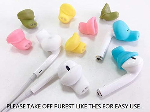 ACOUS Design Purest Earbuds Covers Anti-Slip Sport Covers Compatible with Apple EarPods and AirPods (Olive Gray)...