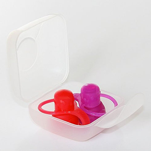 ChooMee SoftSip Food Pouch Tops | Red Purple + White Travel case | Prevent Spills and Protect Childs Mouth...