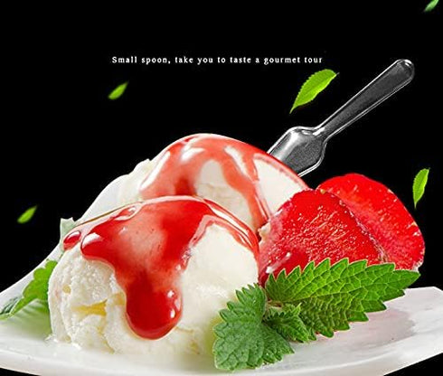 500Pcs 7.5cm/3inch Mini Clear Mini Plastic Spoons Disposable Tasting Spoon Scoops for Dessert Ice Cream Appetizer Cake Spices Food Supply...