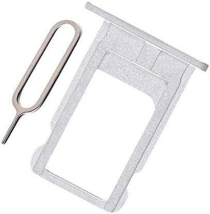 MMOBIEL SIM Card Slot Tray Holder Replacement Compatible with iPhone 6 2014 - Incl. SIM Pin - Silver...