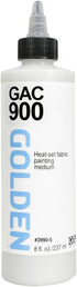 GAC 900 by GOLDEN, 8 oz Jar, Professional Fluid Mediums, Heat-Set Fabric Painting Acrylic Medium, For Wearable Fabrics...