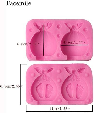 Baby Shower Silicone Candle Mold,3D Baby Foot Silicone Soap Mold Fondant Cake Decorating Candy Chocolate Mould (Boy&Girl)...
