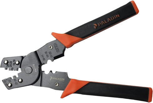 Paladin Tools Electrical Lug and Terminal Crimper - Crimp Computer Pins and Sockets, Insulated Connectors, Telephone Piercing Spade Lugs, Open Bar...