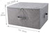 Folding Storage Box with Zip Lid and Handles, Rigid Storage Baskets With Linen Fabric& Plastic Board, Closet Shelf Drawers,Dark Gray, 2 pcs...
